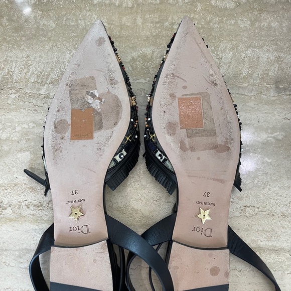 Dior Embroidered Pointed Toe Flats - Picture 11 of 11